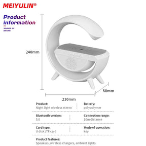 WIRELESS SPEAKER, CHARGER & RGB DESK LIGHT