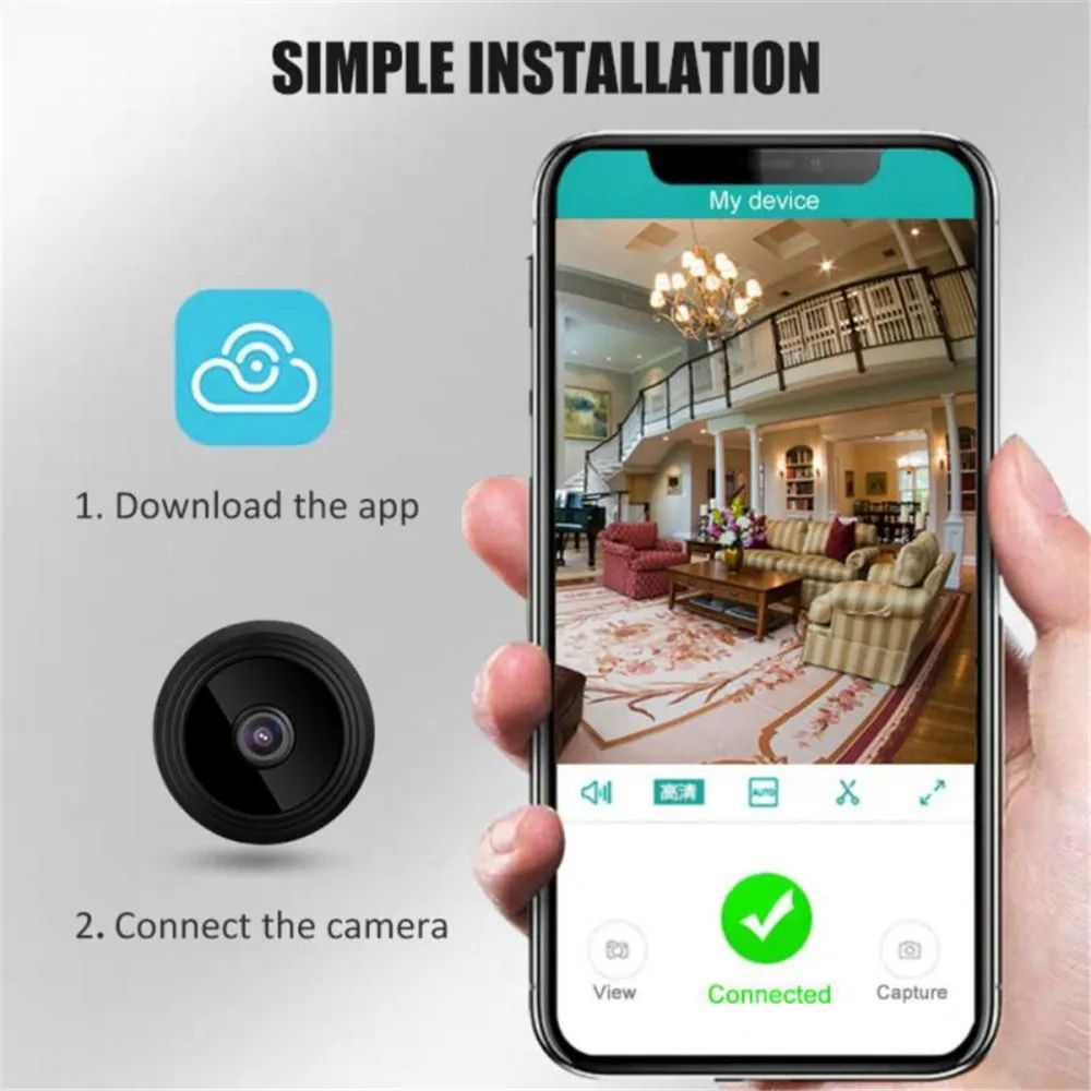 MINI WIRELESS WIFI CAMERA FOR SECURITY & VIDEO